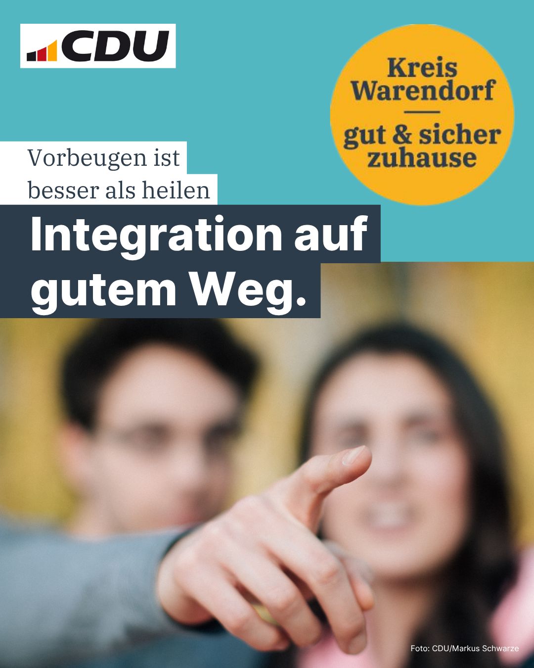 Einer von zehn starken Punkten: Vorbeugen und helfen ist besser als heilen  Integration auf gutem Weg.