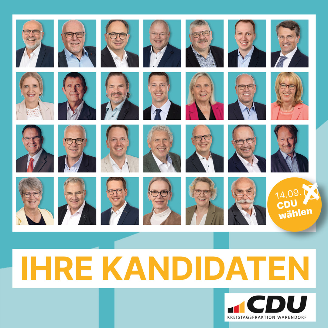 Das Team der CDU für den Kreis Warendorf. Das Team der CDU für den Kreis Warendorf.